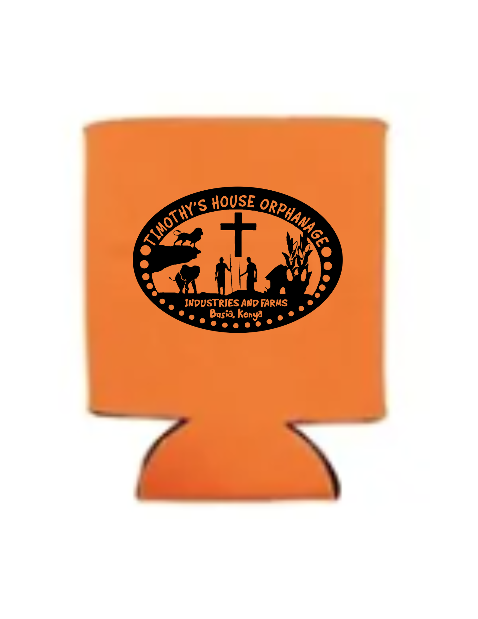 orange can cooler with TH logo